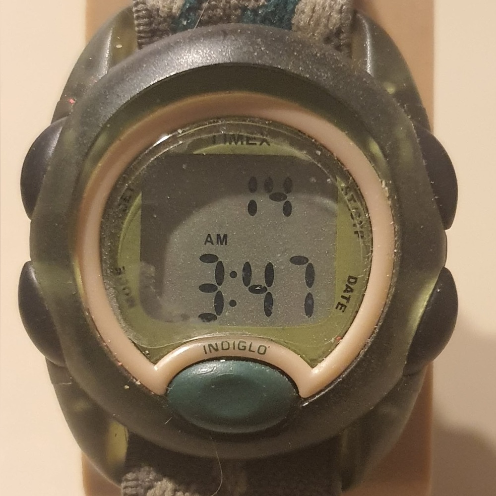 Timex Time Machine Camouflage Nylon Digital Alarm Chrono Boy's Watch